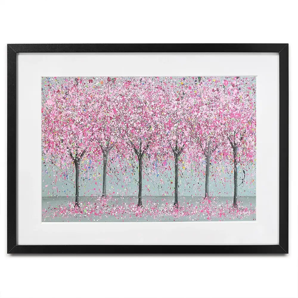 Cherry Blossom Love Framed Art Print Cherry Blossom Love Framed Art Print wall art product Jo Gough