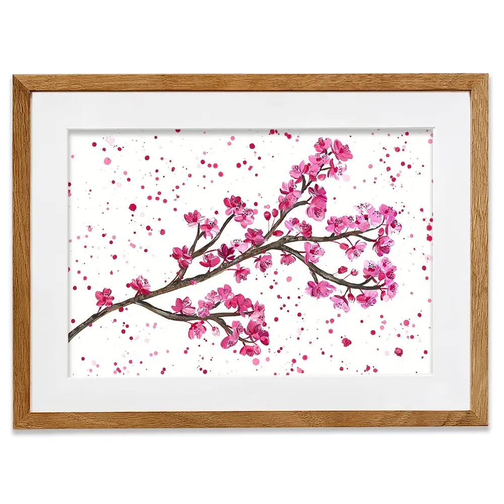 Cherry Blossom Splash Framed Art Print Cherry Blossom Splash Framed Art Print wall art product Emma LC Art
