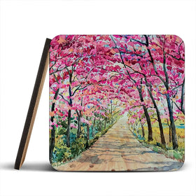 Cherry Tree Path Coaster Set Cherry Tree Path Coaster Set wall art product Painterstock / Shutterstock