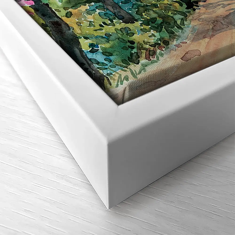 Cherry Tree Path Square Canvas Print Cherry Tree Path Square Canvas Print wall art product Painterstock / Shutterstock