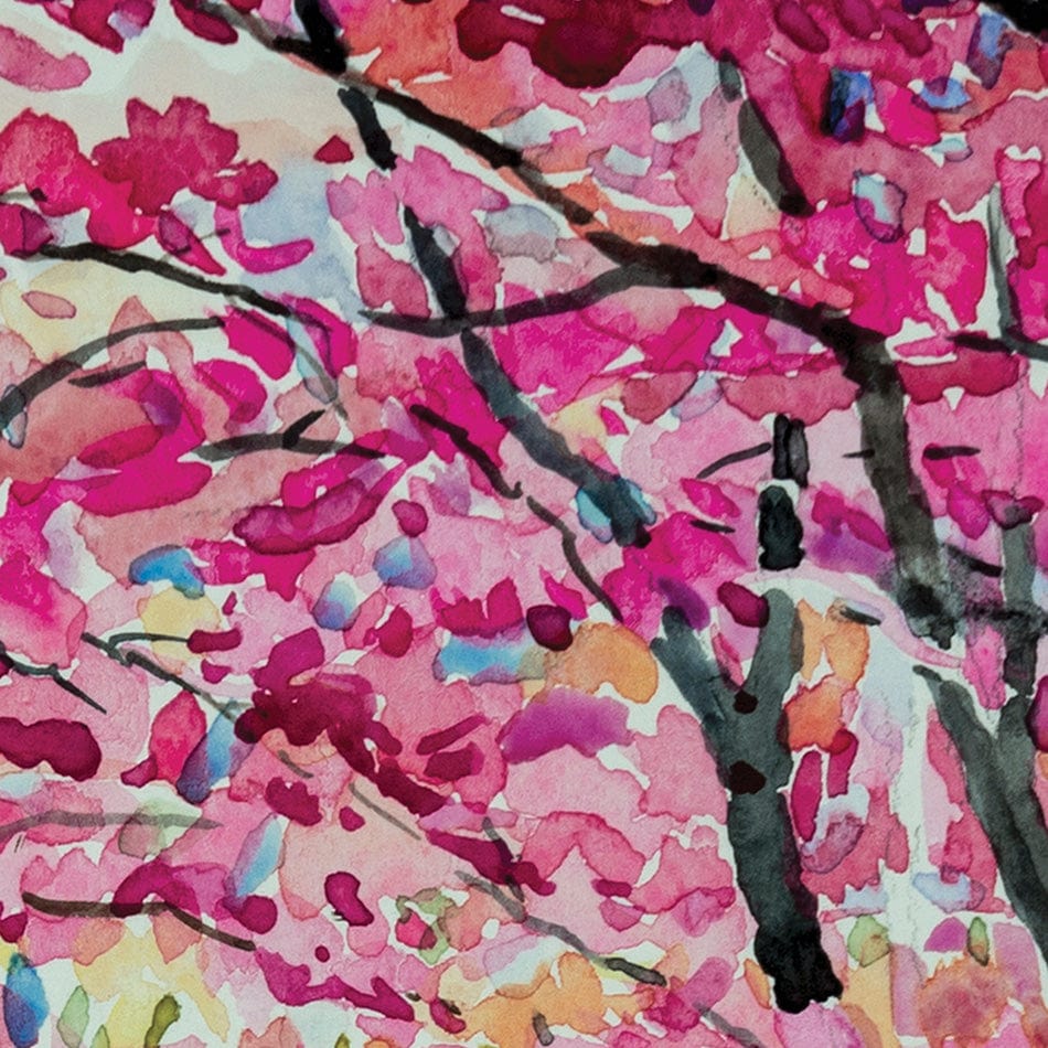 Cherry Tree Path Square Canvas Print wall art product Painterstock / Shutterstock