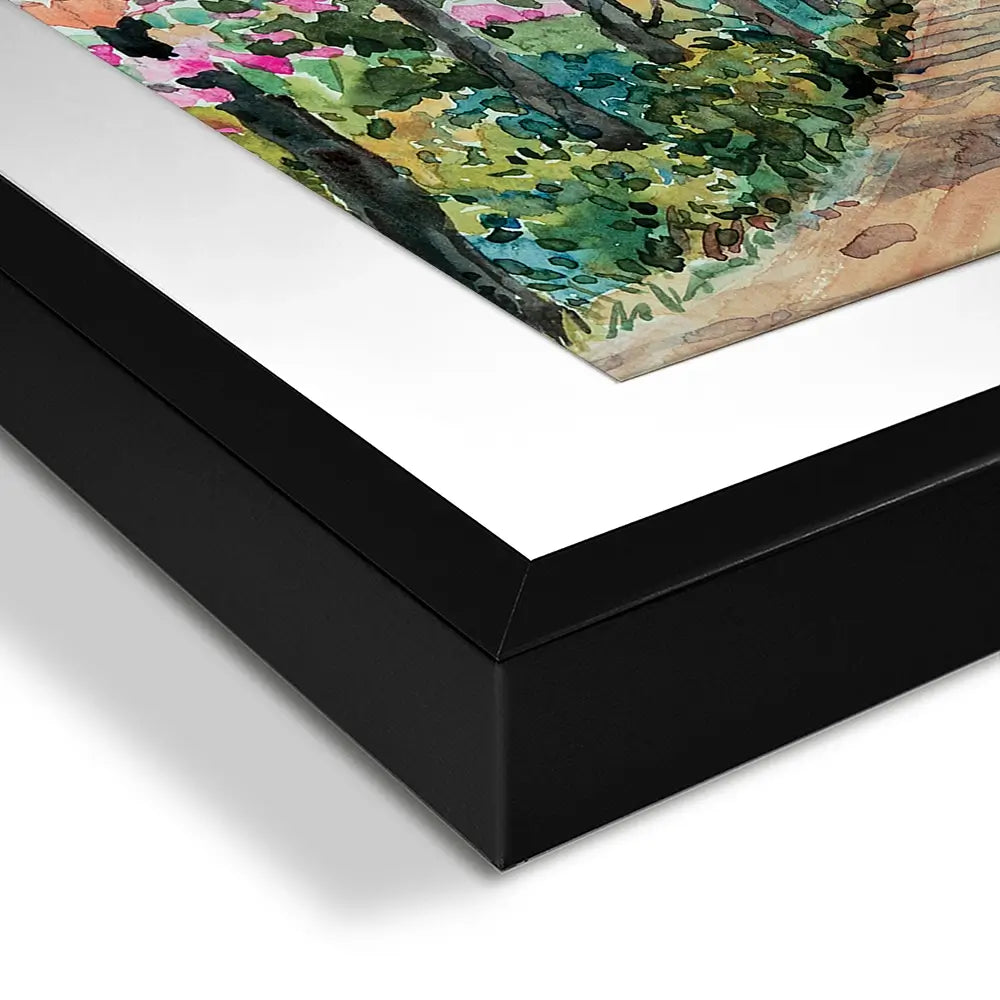 Cherry Tree Path Square Framed Art Print Cherry Tree Path Square Framed Art Print wall art product Painterstock / Shutterstock