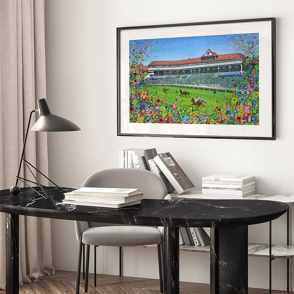 Chester Race Course Framed Art Print Chester Race Course Framed Art Print wall art product Jo Gough