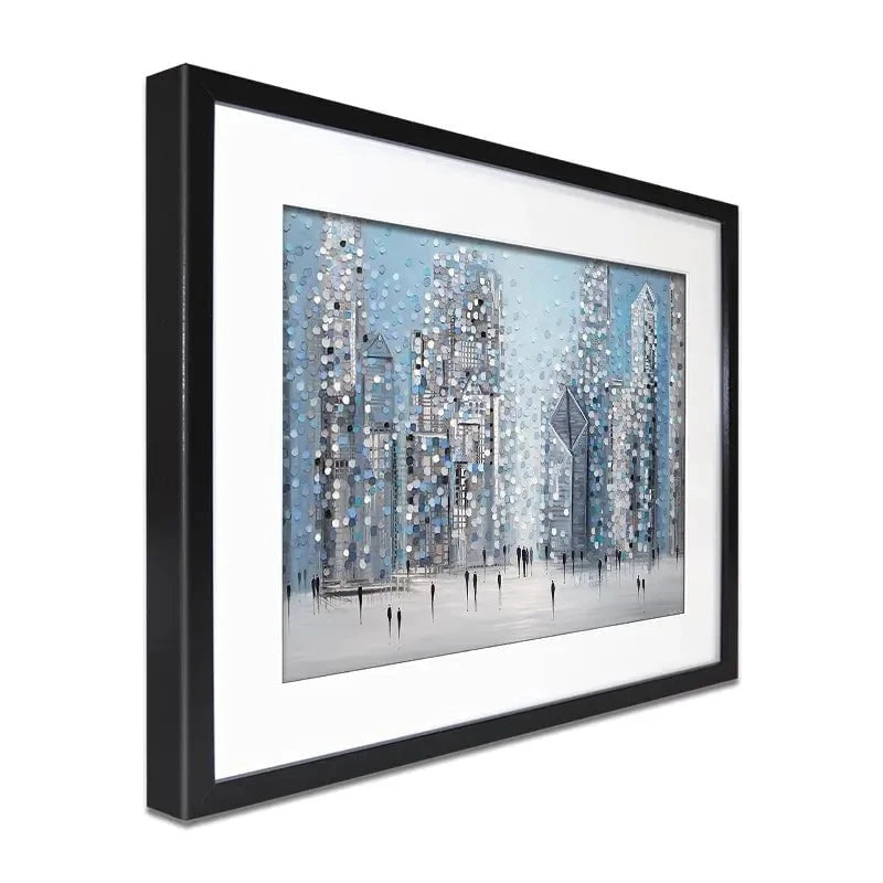 Chicago Blue Framed Art Print Chicago Blue Framed Art Print wall art product Ekaterina Ermilkina