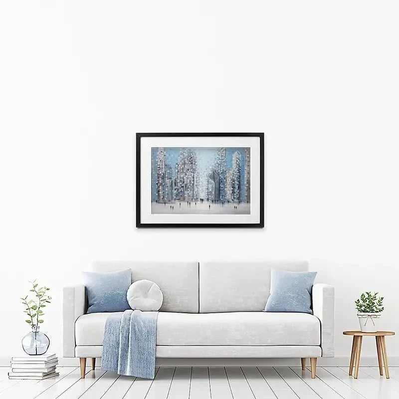 Chicago Blue Framed Art Print Chicago Blue Framed Art Print wall art product Ekaterina Ermilkina