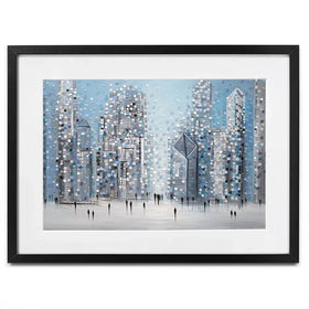 Chicago Blue Framed Art Print Chicago Blue Framed Art Print wall art product Ekaterina Ermilkina
