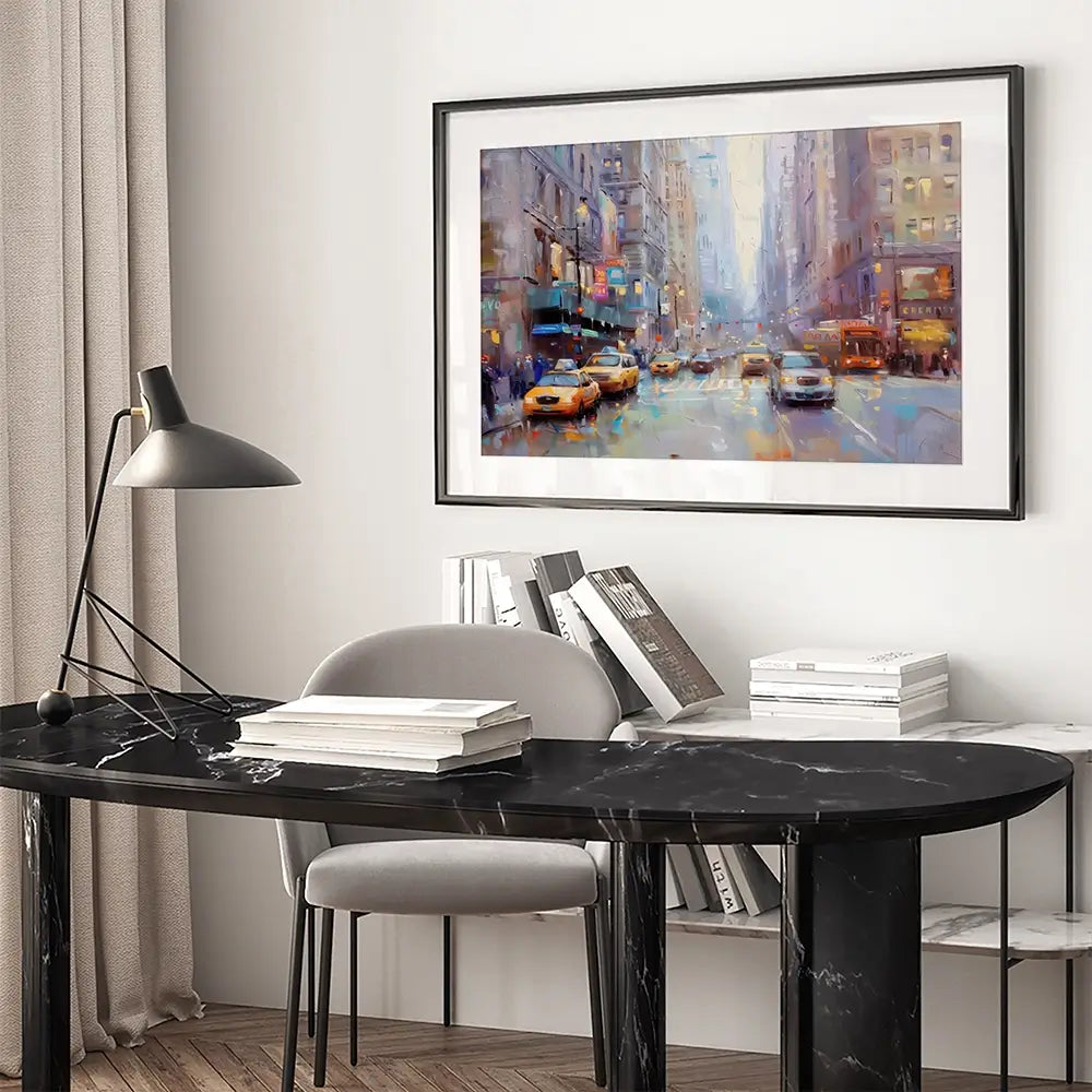 Chicago Streets Framed Art Print Chicago Streets Framed Art Print wall art product NiniArt - Independent