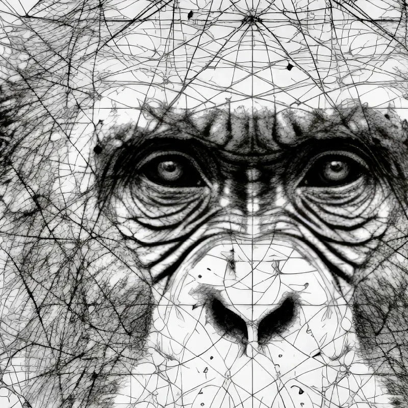 Chimpanzee Study Canvas Print Chimpanzee Study Canvas Print wall art product David Alexander Elder