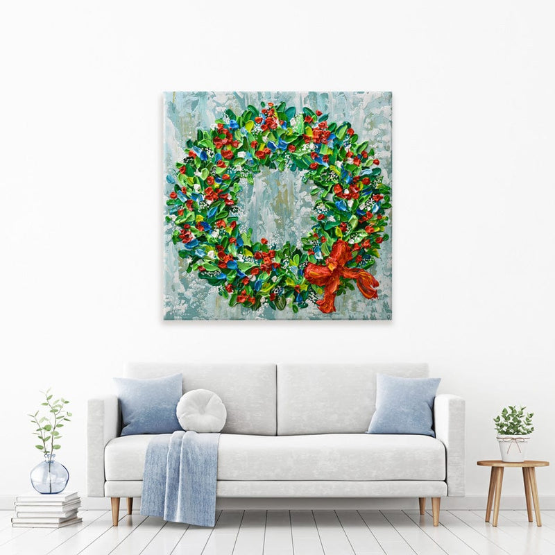 Christmas Wreath Canvas Print wall art product Olga Tkachyk