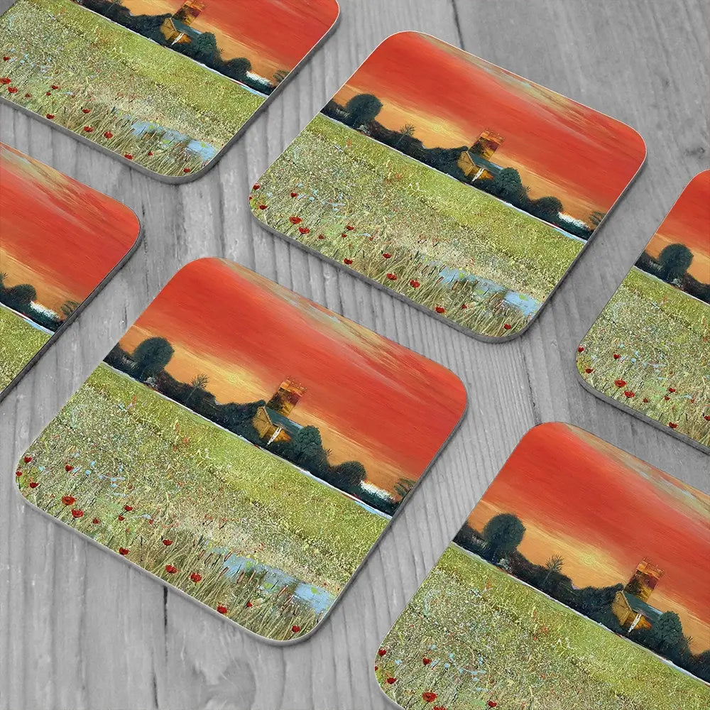 Church Scene Coaster Set Church Scene Coaster Set wall art product Karen Sutton