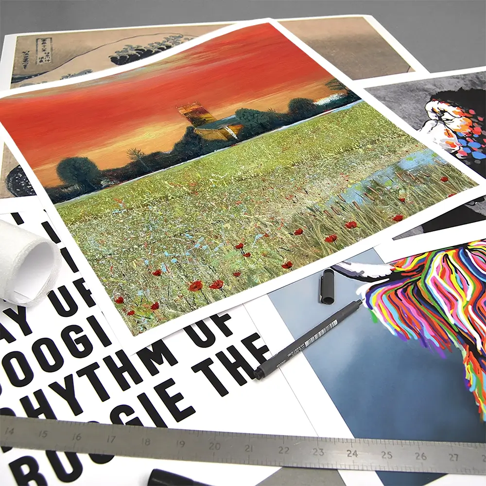 Church Scene Square Art Print Church Scene Square Art Print wall art product Karen Sutton