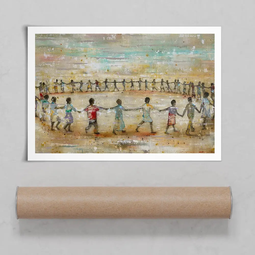 Circle Of Happiness Art Print Circle Of Happiness Art Print wall art product Studio Paint-Ing