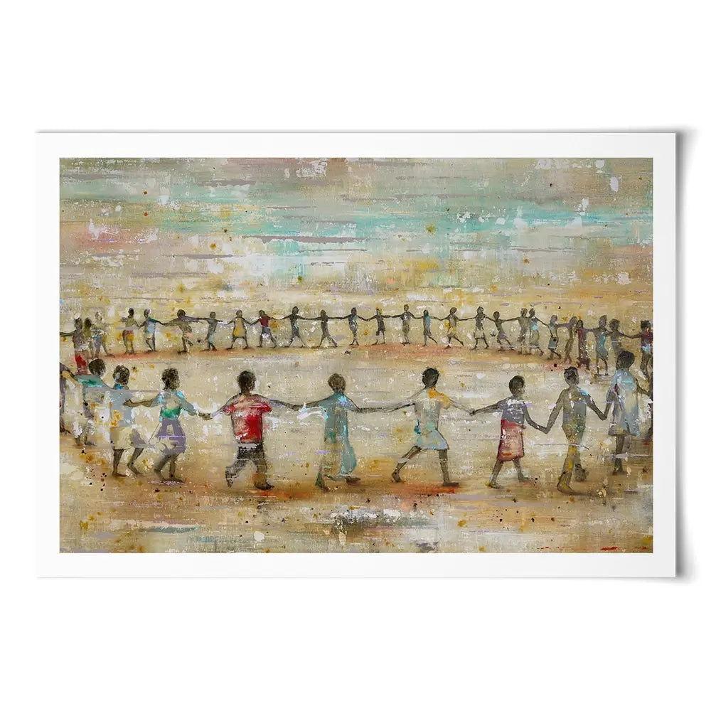 Circle Of Happiness Art Print Circle Of Happiness Art Print wall art product Studio Paint-Ing