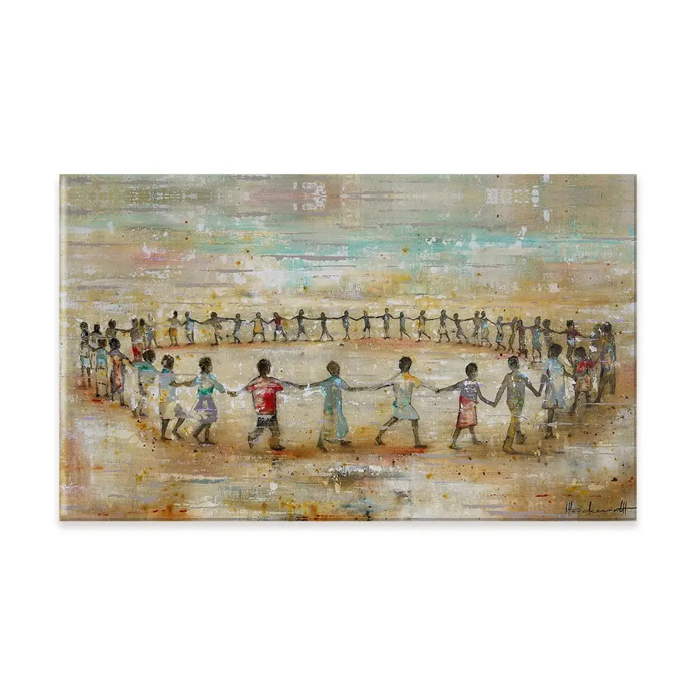 Circle Of Happiness Canvas Print Circle Of Happiness Canvas Print wall art product Studio Paint-Ing