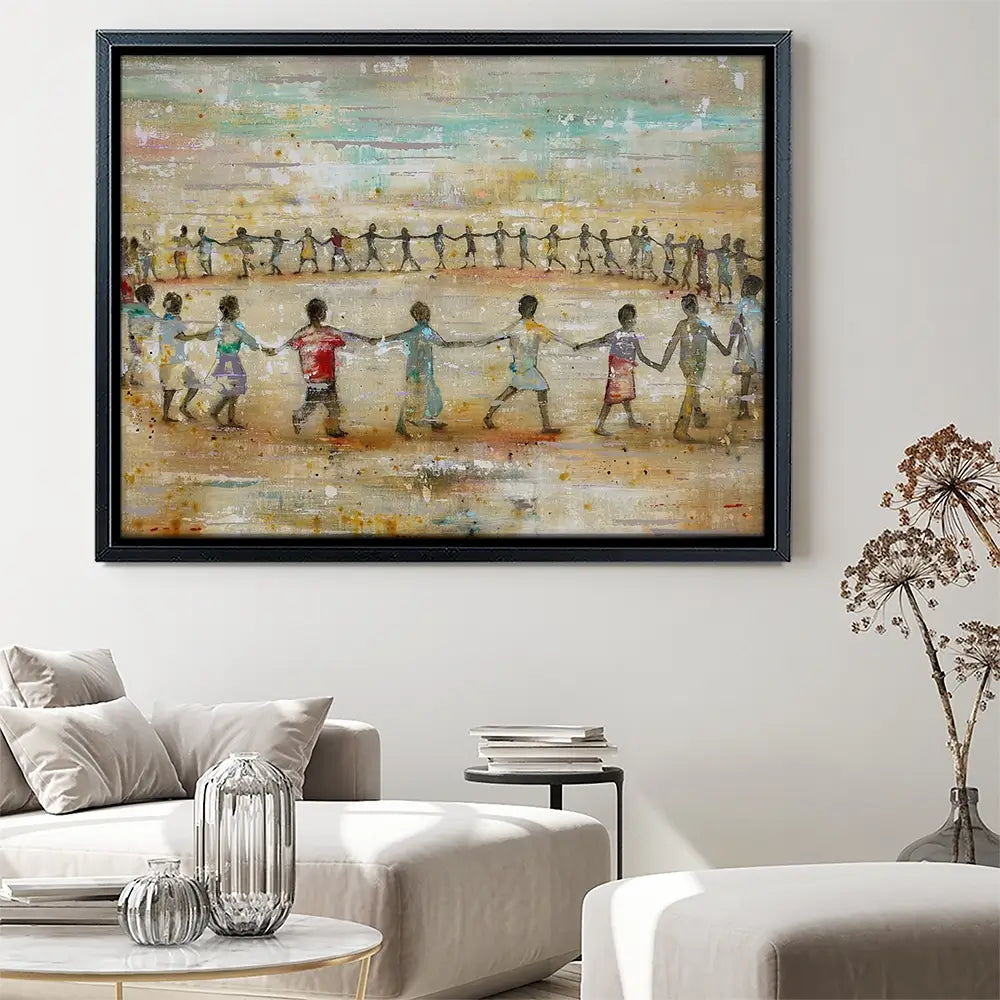 Circle Of Happiness Canvas Print Circle Of Happiness Canvas Print wall art product Studio Paint-Ing