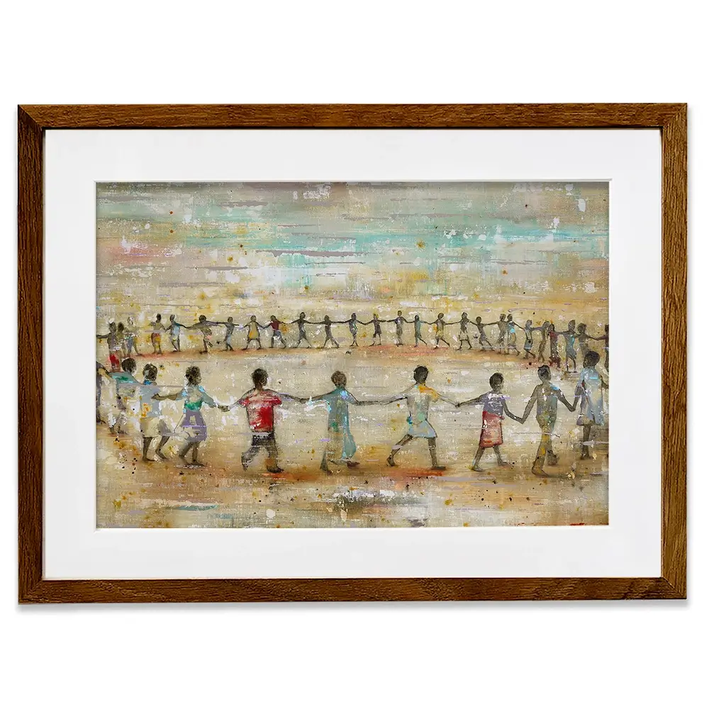 Circle Of Happiness Framed Art Print Circle Of Happiness Framed Art Print wall art product Studio Paint-Ing