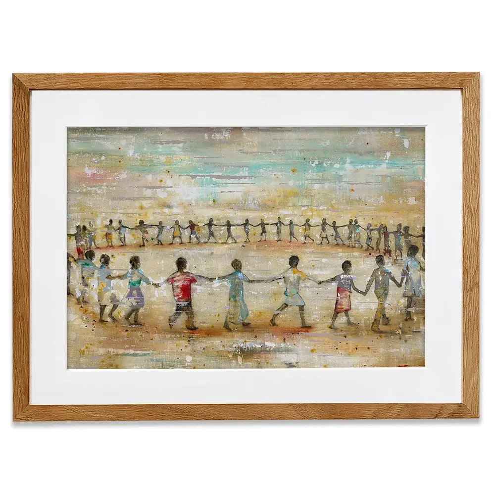 Circle Of Happiness Framed Art Print Circle Of Happiness Framed Art Print wall art product Studio Paint-Ing