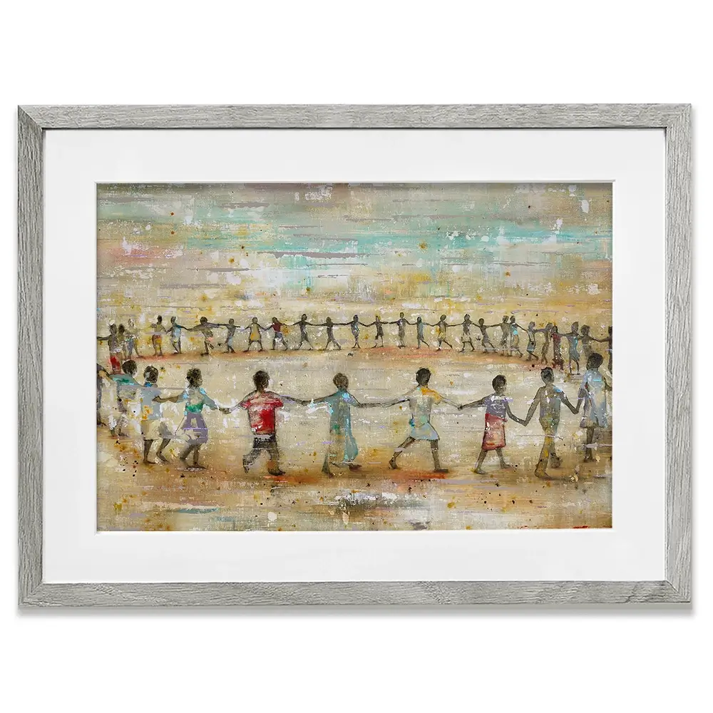Circle Of Happiness Framed Art Print Circle Of Happiness Framed Art Print wall art product Studio Paint-Ing