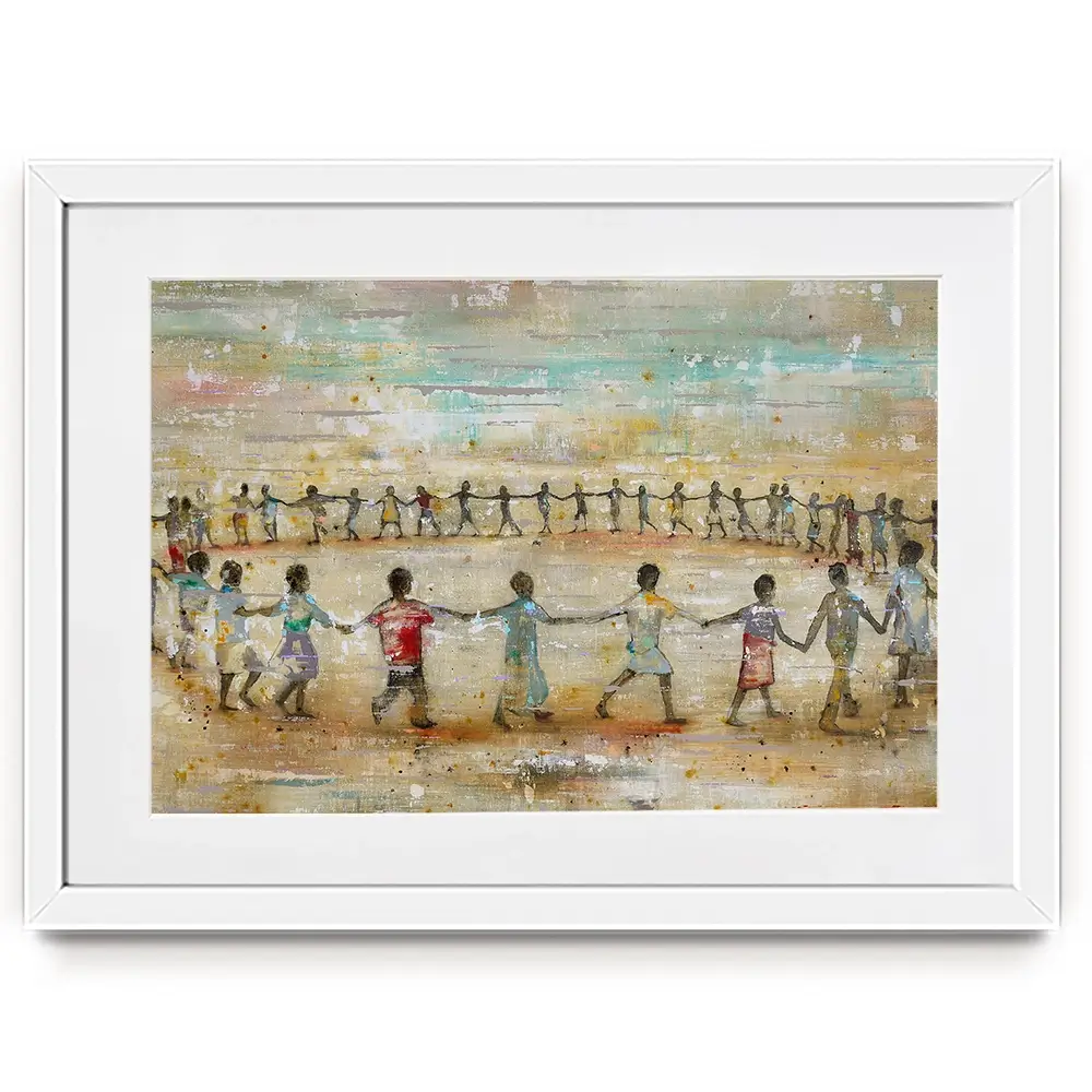 Circle Of Happiness Framed Art Print Circle Of Happiness Framed Art Print wall art product Studio Paint-Ing