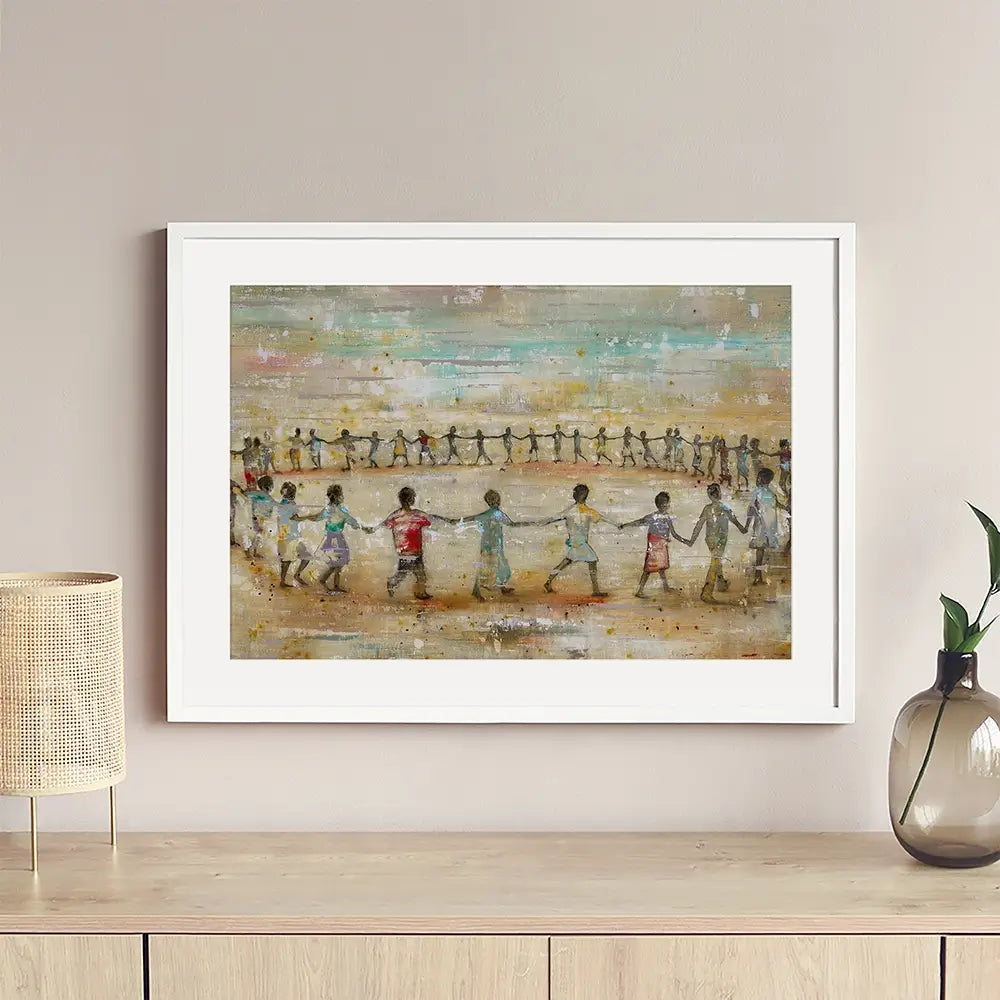 Circle Of Happiness Framed Art Print Circle Of Happiness Framed Art Print wall art product Studio Paint-Ing