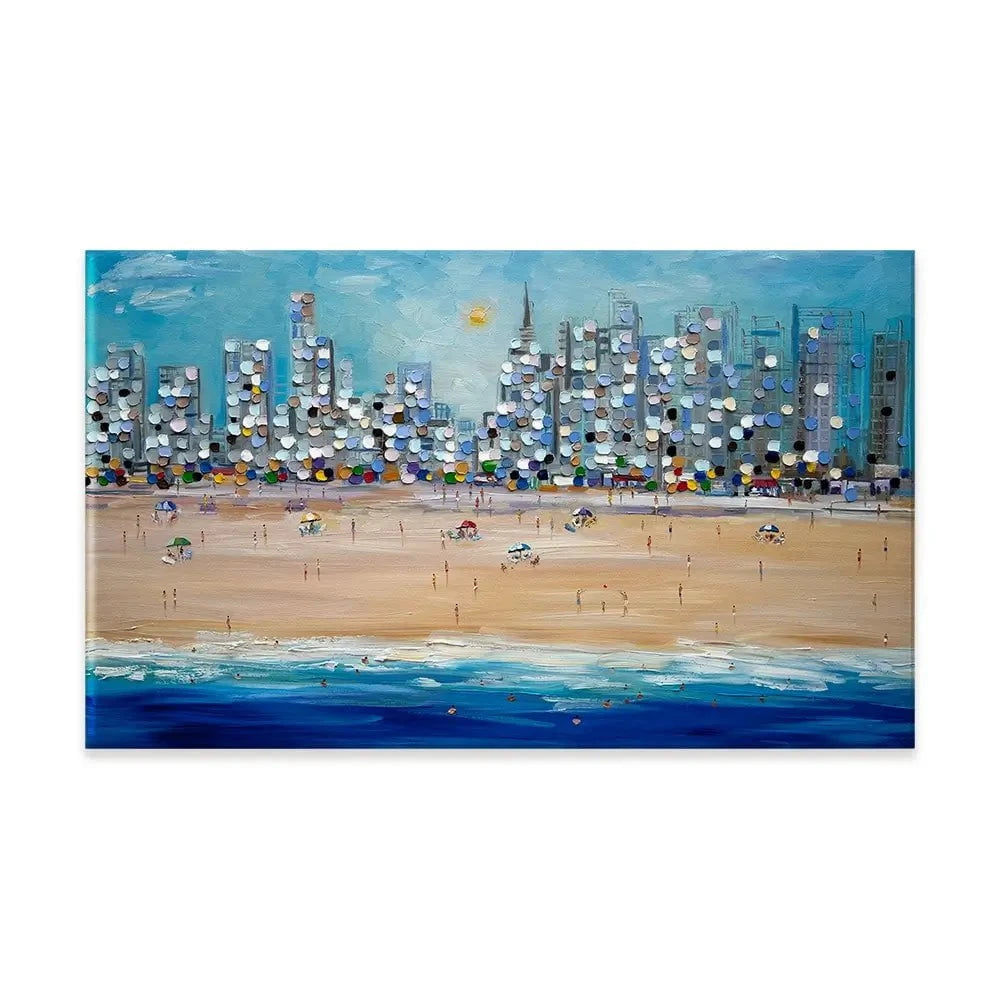 City Beach Canvas Print City Beach Canvas Print wall art product Ekaterina Ermilkina