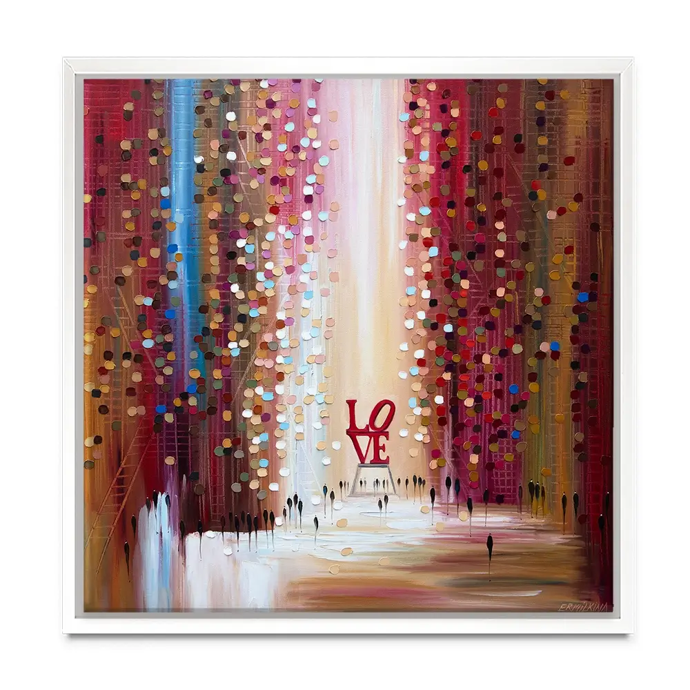 City Love Square Canvas Print City Love Square Canvas Print wall art product Ekaterina Ermilkina