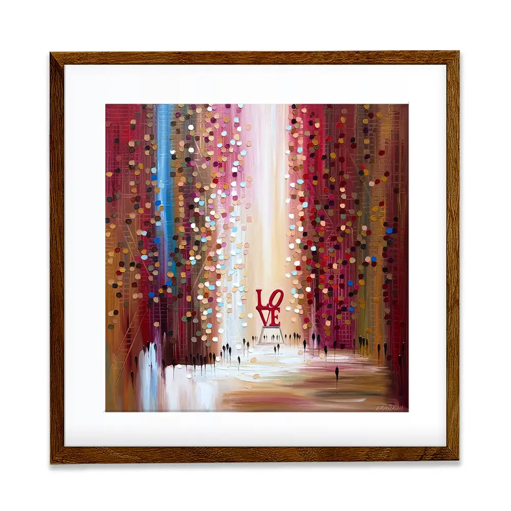 City Love Square Framed Art Print City Love Square Framed Art Print wall art product Ekaterina Ermilkina