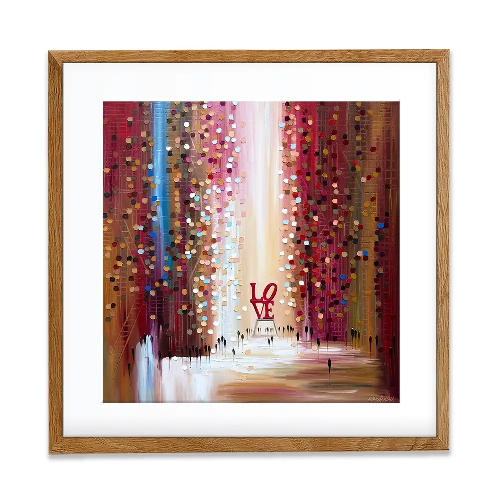 City Love Square Framed Art Print City Love Square Framed Art Print wall art product Ekaterina Ermilkina
