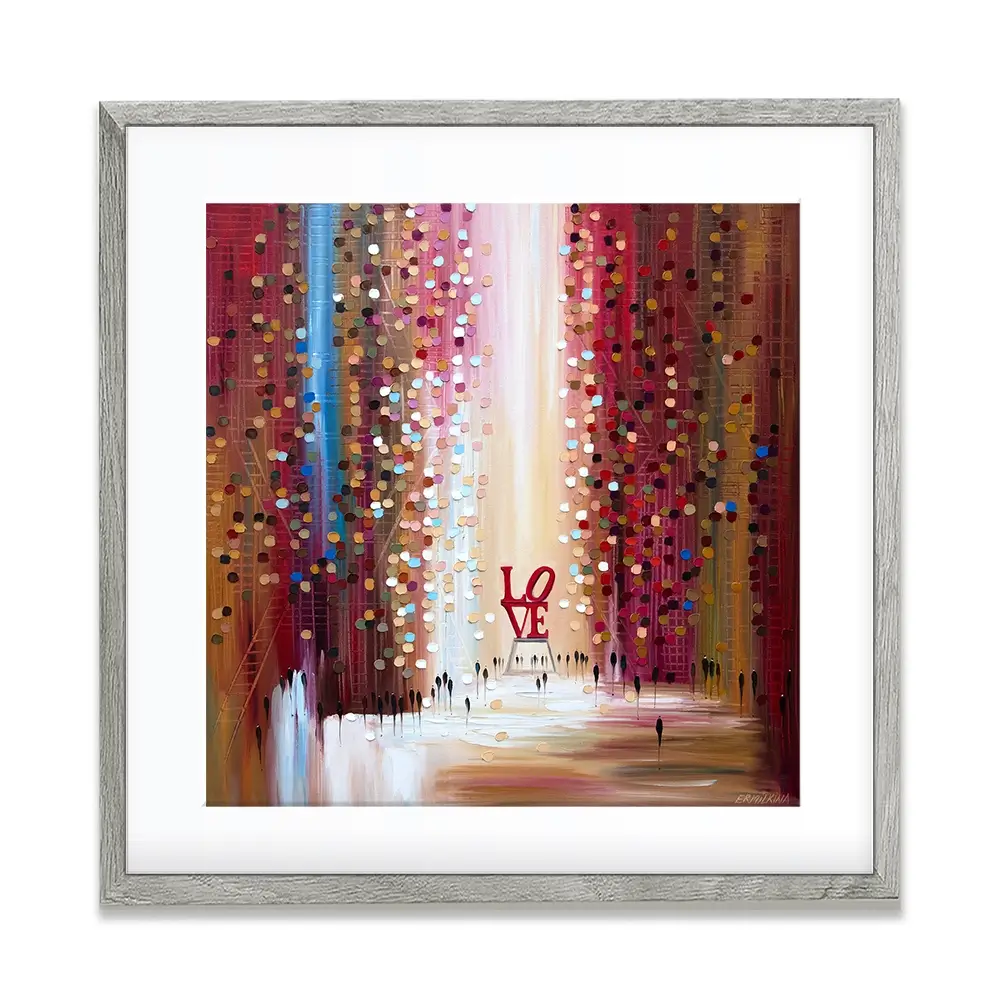 City Love Square Framed Art Print City Love Square Framed Art Print wall art product Ekaterina Ermilkina