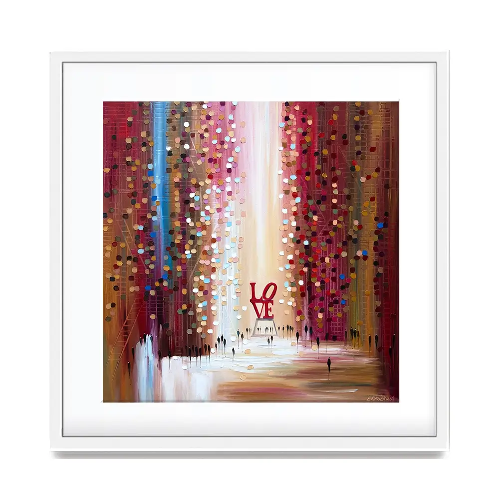 City Love Square Framed Art Print City Love Square Framed Art Print wall art product Ekaterina Ermilkina