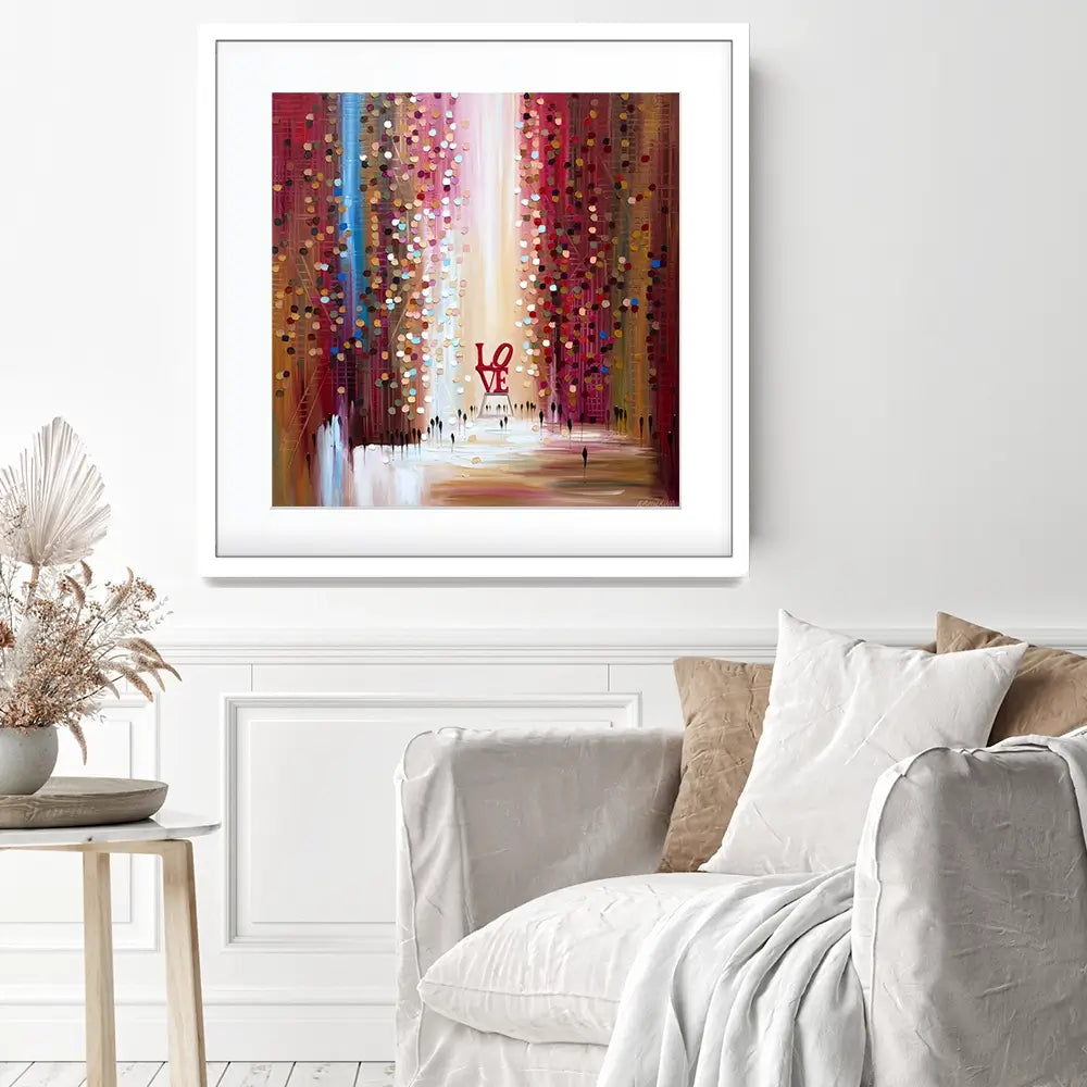 City Love Square Framed Art Print City Love Square Framed Art Print wall art product Ekaterina Ermilkina