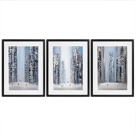 City Pulse Framed Art Print Trio City Pulse Framed Art Print Trio wall art product Ekaterina Ermilkina