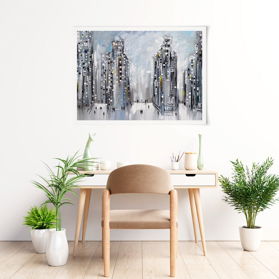 City Street Scene Art Print wall art product Ekaterina Ermilkina / Independent