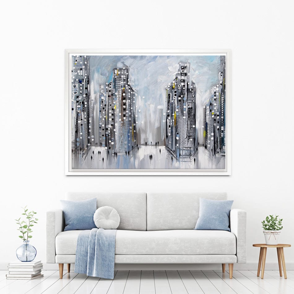 City Street Scene Canvas Print wall art product Ekaterina Ermilkina / Independent