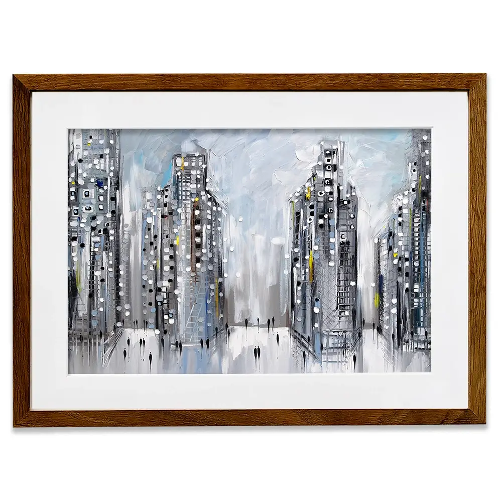 City Street Scene Framed Art Print City Street Scene Framed Art Print wall art product Ekaterina Ermilkina