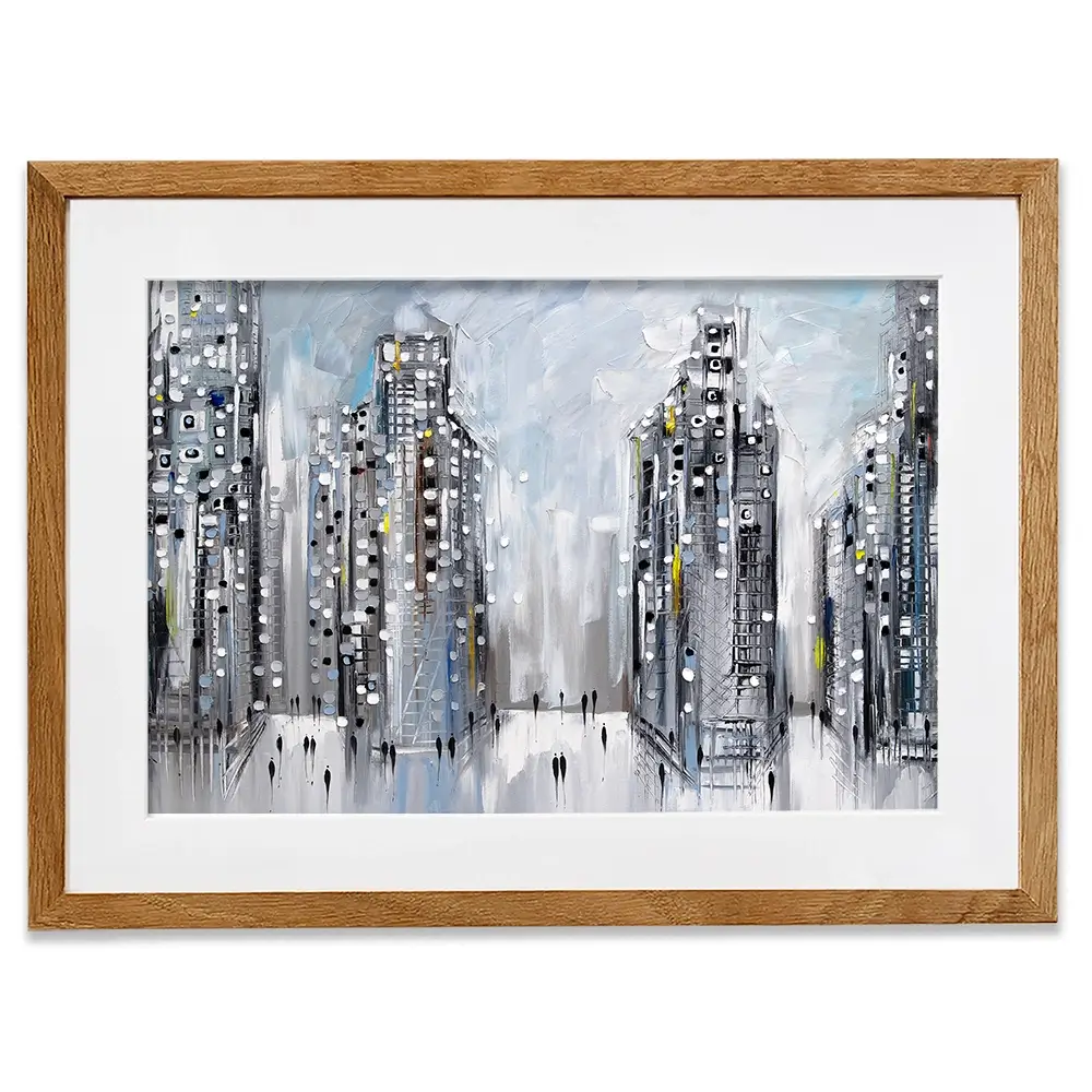 City Street Scene Framed Art Print City Street Scene Framed Art Print wall art product Ekaterina Ermilkina