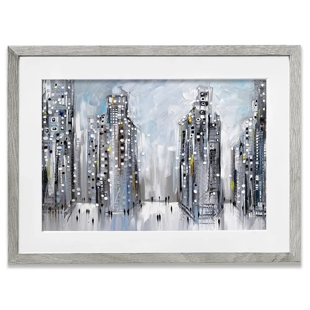 City Street Scene Framed Art Print City Street Scene Framed Art Print wall art product Ekaterina Ermilkina