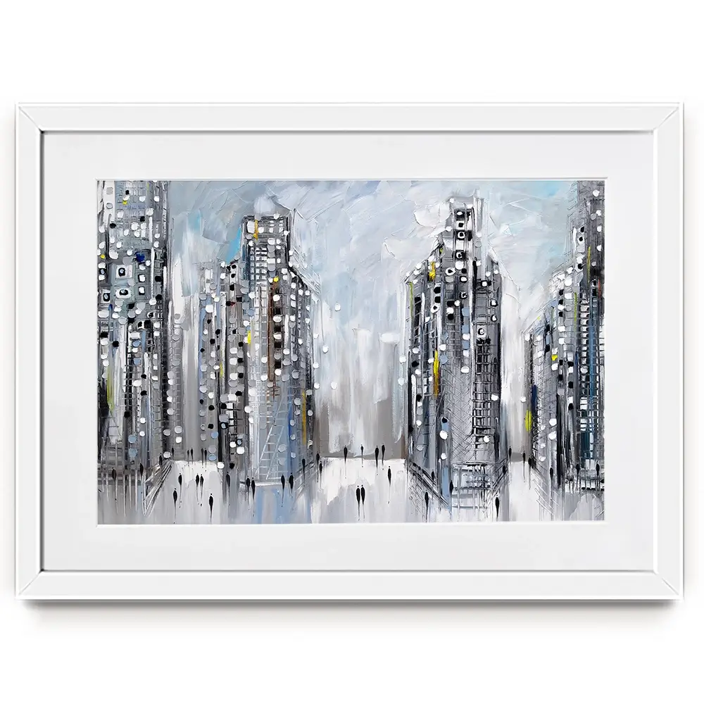 City Street Scene Framed Art Print City Street Scene Framed Art Print wall art product Ekaterina Ermilkina