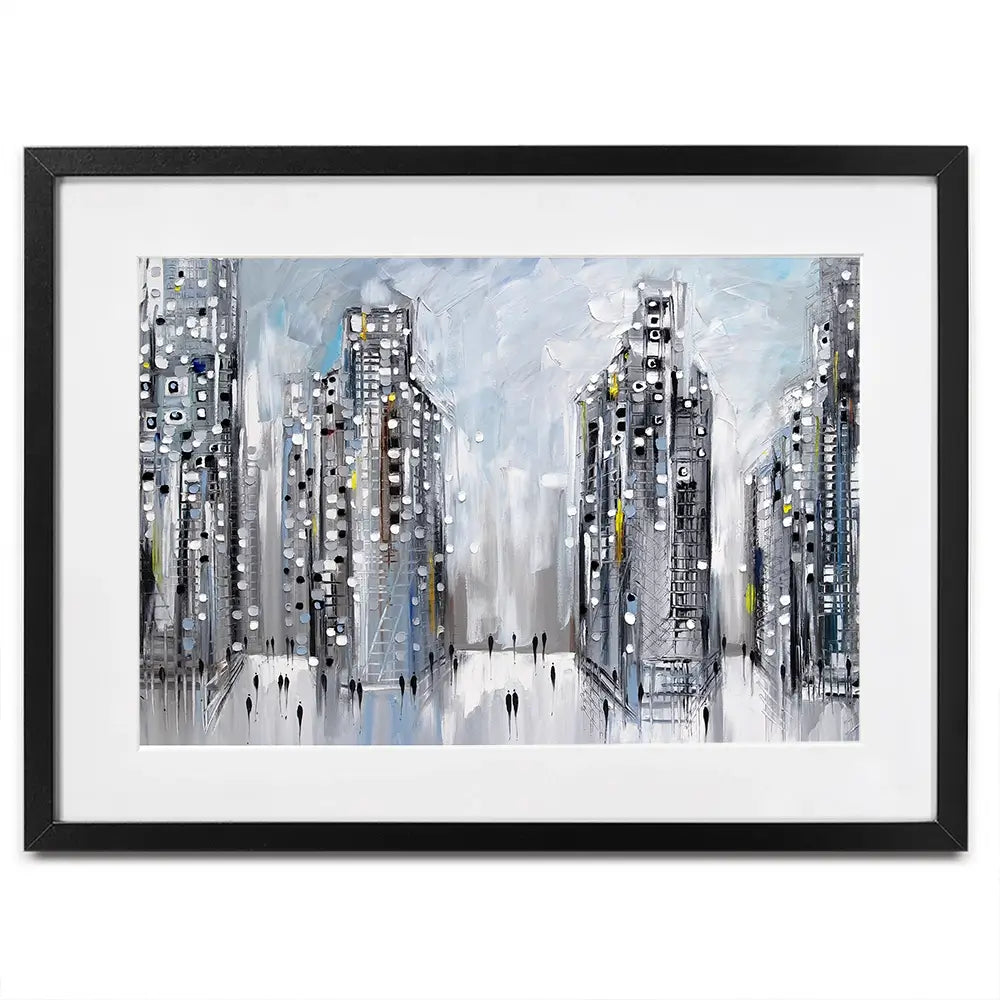 City Street Scene Framed Art Print City Street Scene Framed Art Print wall art product Ekaterina Ermilkina