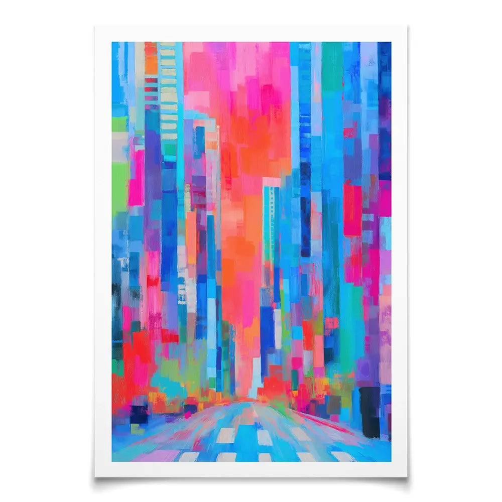 City Sunrise In Colour Art Print City Sunrise In Colour Art Print wall art product Chromatic Storm Studio
