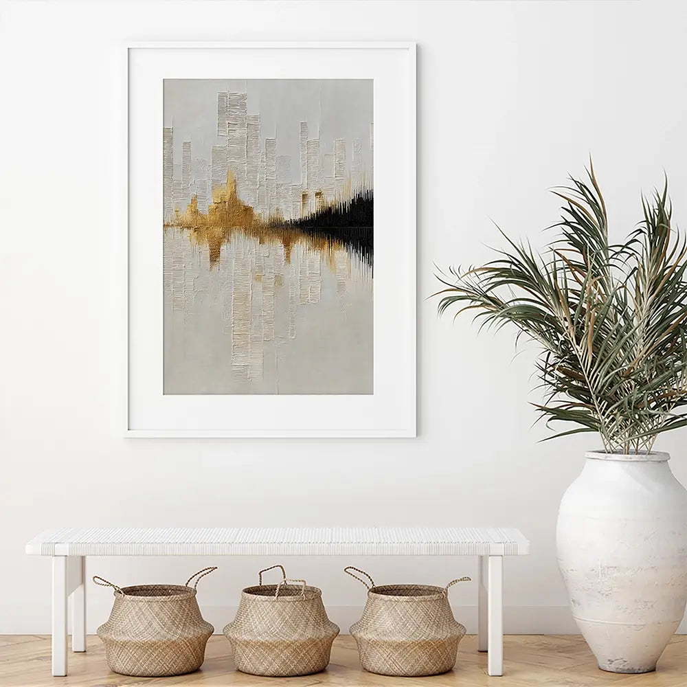 City View Afar Framed Art Print City View Afar Framed Art Print wall art product LSR Design Studio - Independent