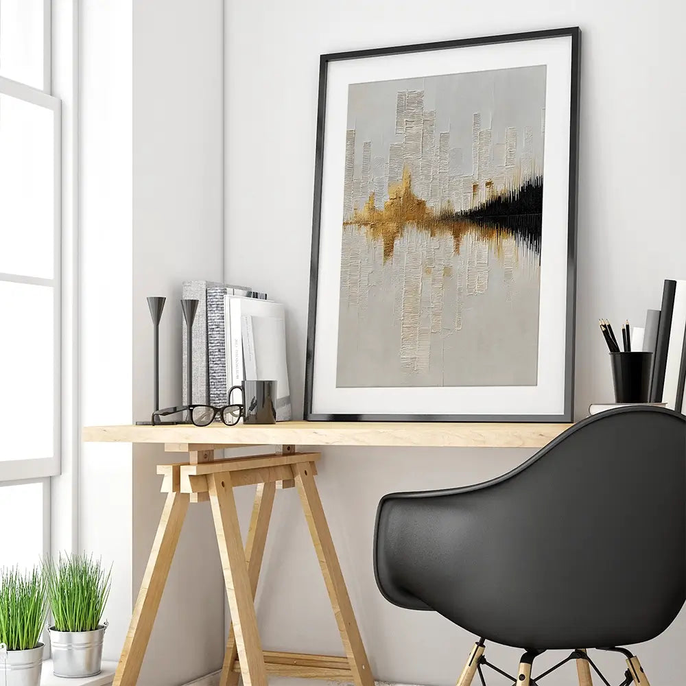 City View Afar Framed Art Print City View Afar Framed Art Print wall art product LSR Design Studio - Independent