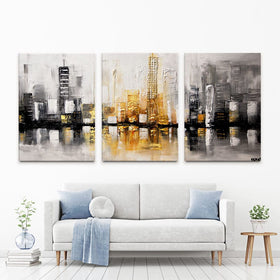 City View Trio Canvas Print wall art product Osnat Tzadok