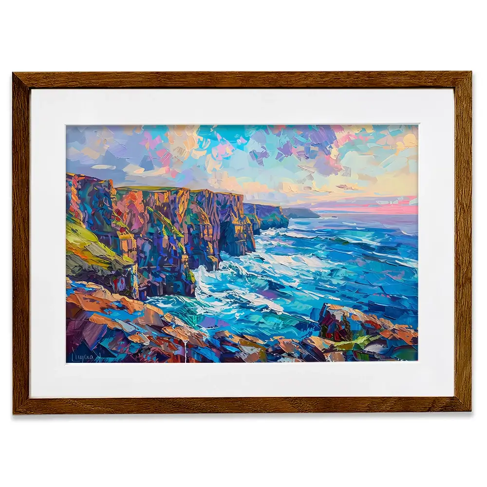Cliffs Framed Art Print Cliffs Framed Art Print wall art product LSR Design Studio - Independent