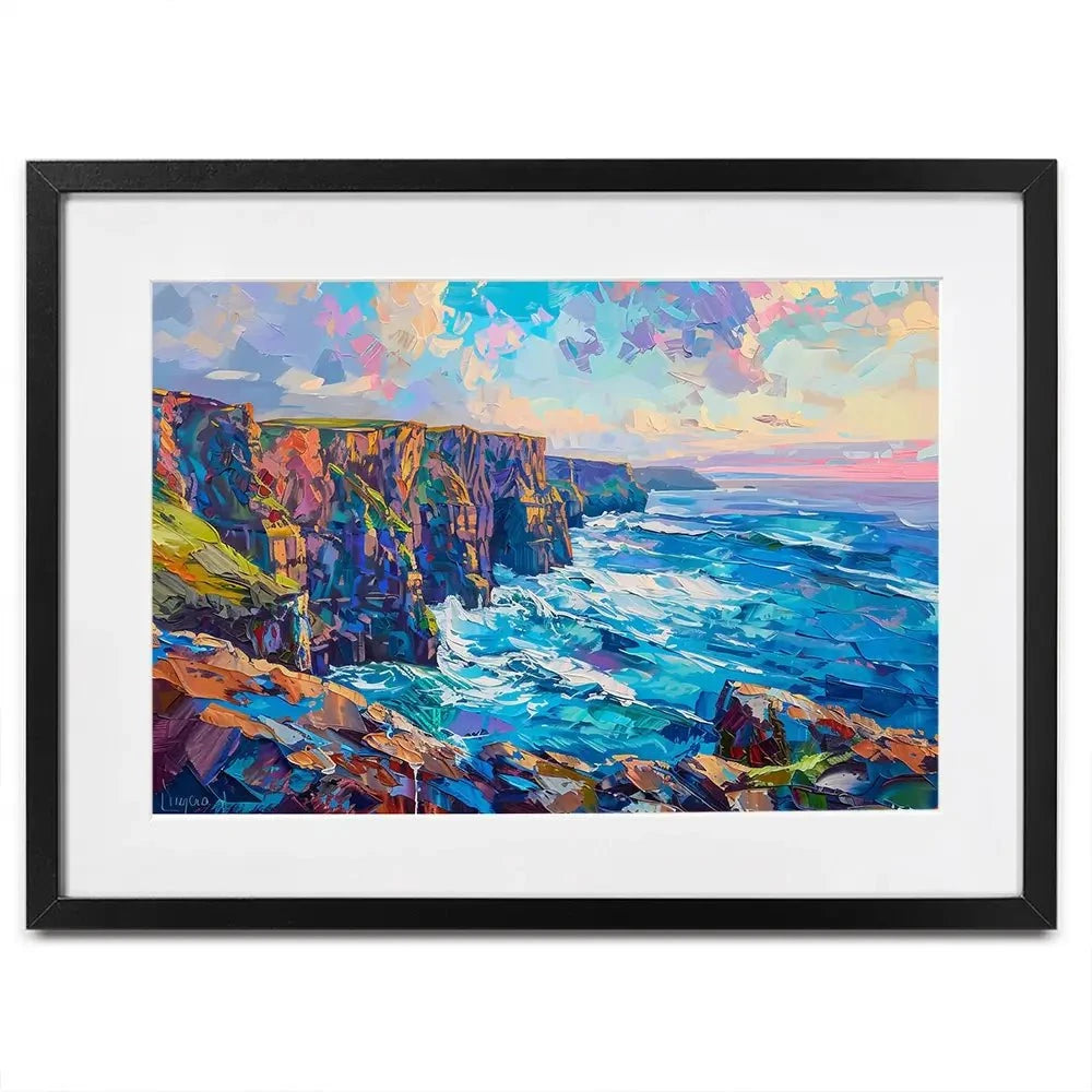 Cliffs Framed Art Print Cliffs Framed Art Print wall art product LSR Design Studio - Independent