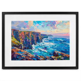 Cliffs Framed Art Print Cliffs Framed Art Print wall art product LSR Design Studio - Independent