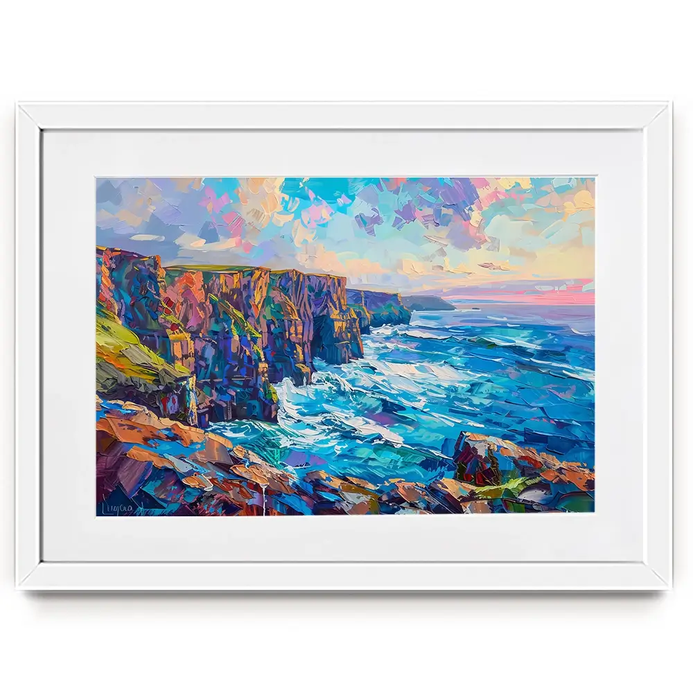 Cliffs Framed Art Print Cliffs Framed Art Print wall art product LSR Design Studio - Independent