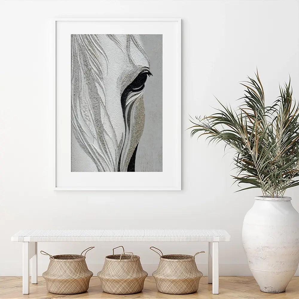 Close Up Horse Framed Art Print Close Up Horse Framed Art Print wall art product LSR Design Studio - Independent
