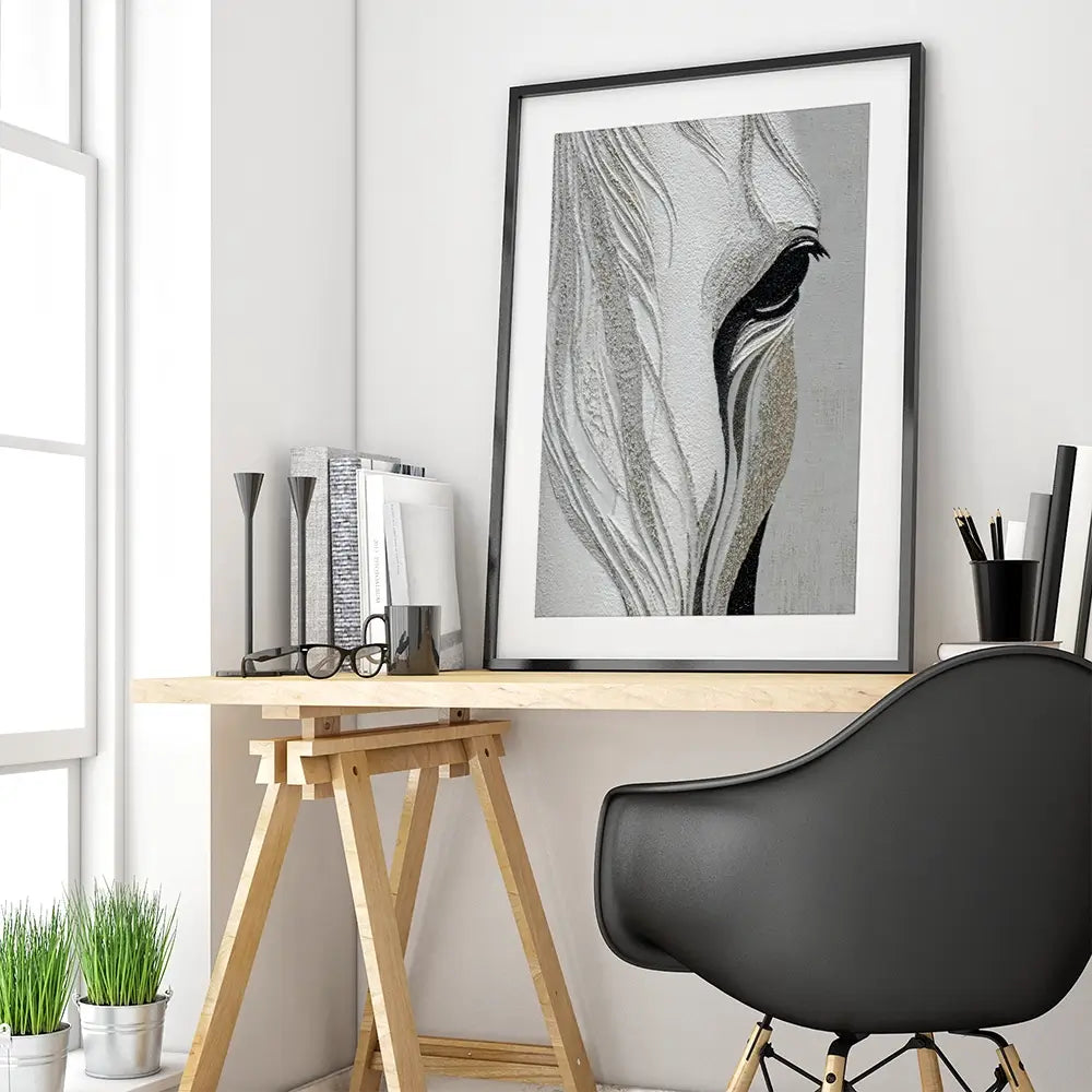Close Up Horse Framed Art Print Close Up Horse Framed Art Print wall art product LSR Design Studio - Independent
