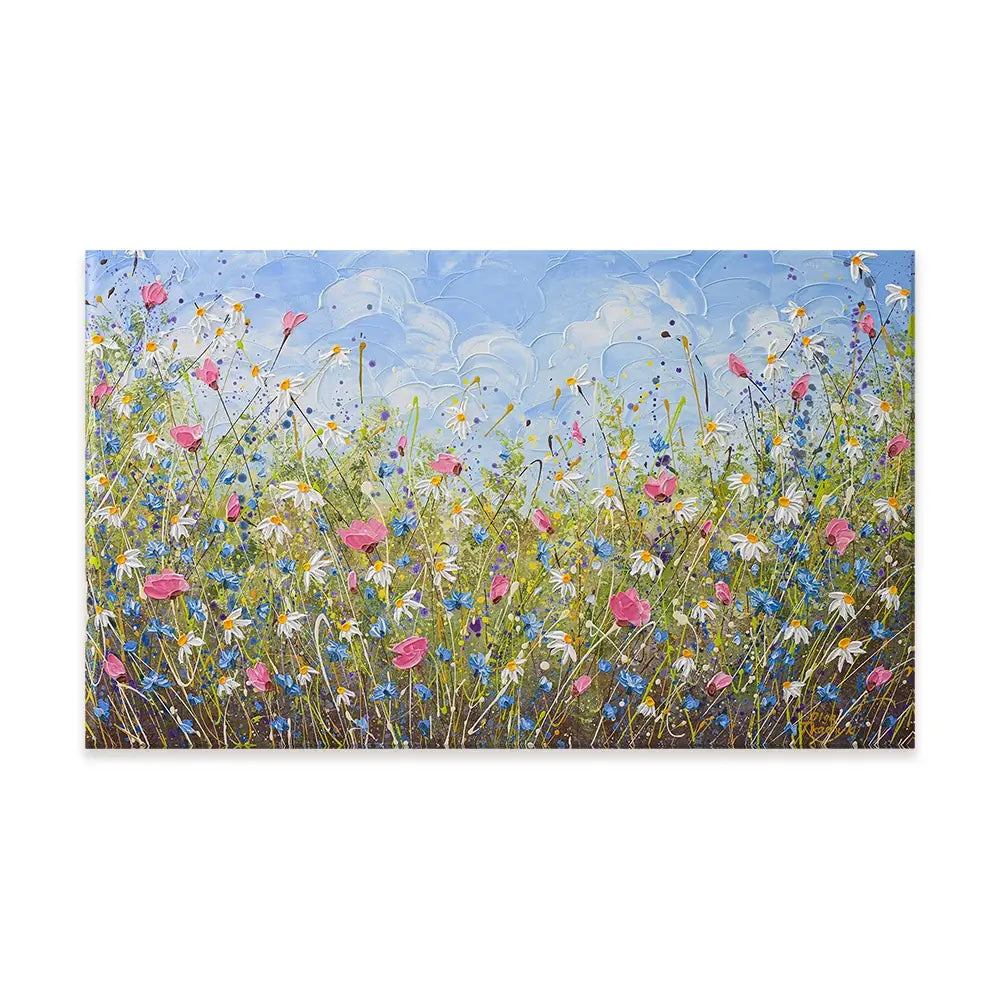 Clouds Over Daisies Canvas Print Clouds Over Daisies Canvas Print wall art product Olga Tkachyk